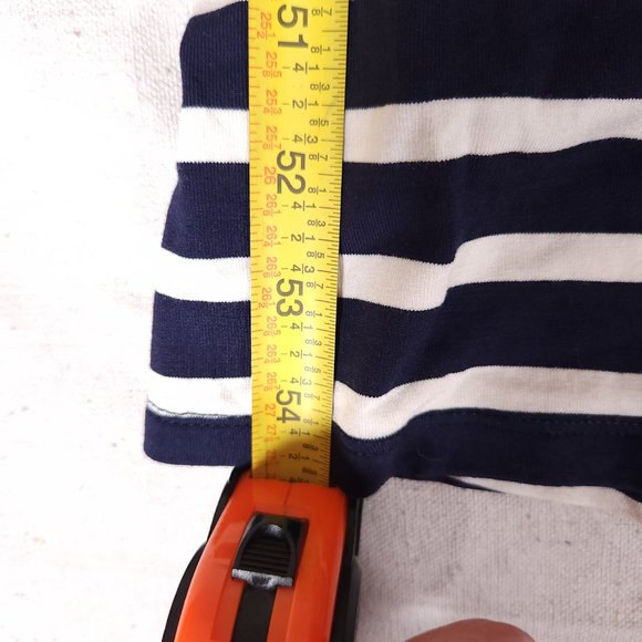 Boden Striped Maxi Dress Womens 10L Blue White Tank Sleeveless Gathers Beach - Picture 6 of 15